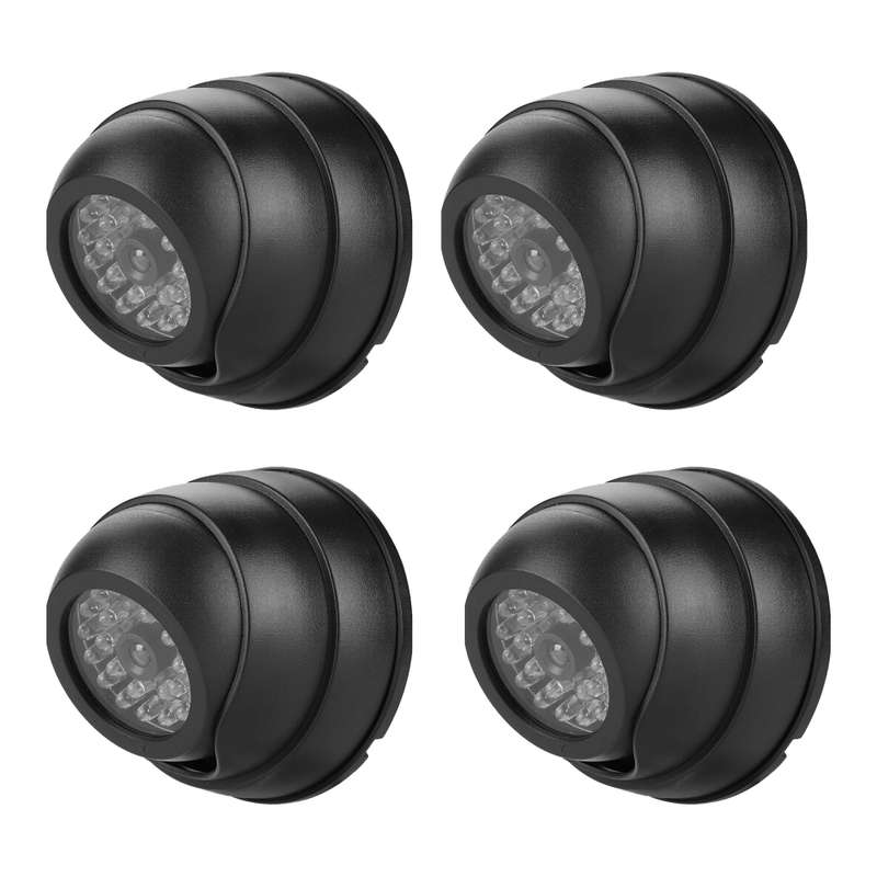 Dummy Surveillance Camera with LED Light - 4 Pack