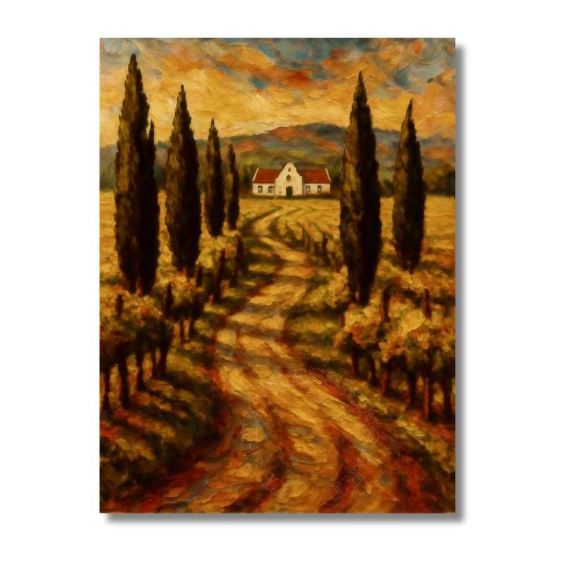 Cape Dutch Farmhouse Klein Karoo Canvas Print | UNFRAMED PRINT-A3 - 297 X 420 mm