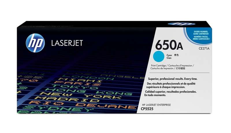 HP 650A Cyan Original LaserJet Toner Cartridge,15,000 pages