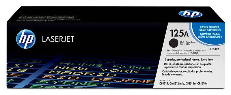 HP 125A Black Original LaserJet Toner Cartridge,2,200 pages