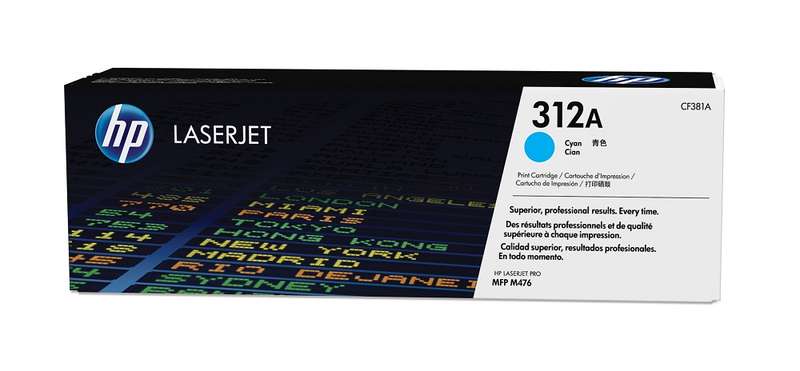HP 312A Cyan Original LaserJet Toner Cartridge,2,700 pages