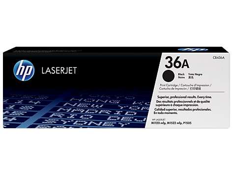 HP 36A Black Original LaserJet Toner Cartridge,2,000 pages