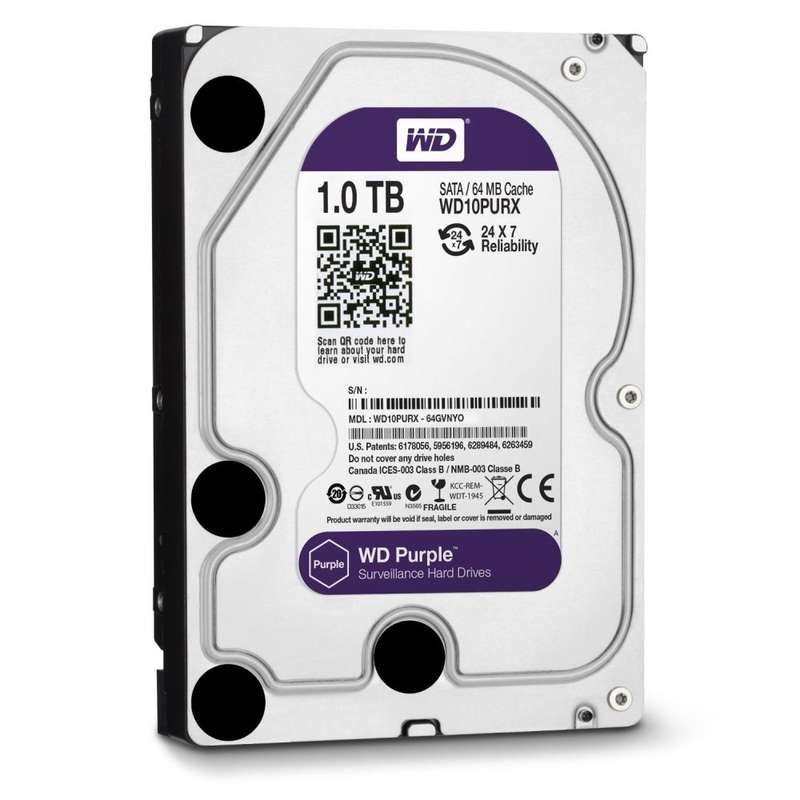 WD PURPLE 1TB 3.5 SURVEILLANCE HDD 64MB