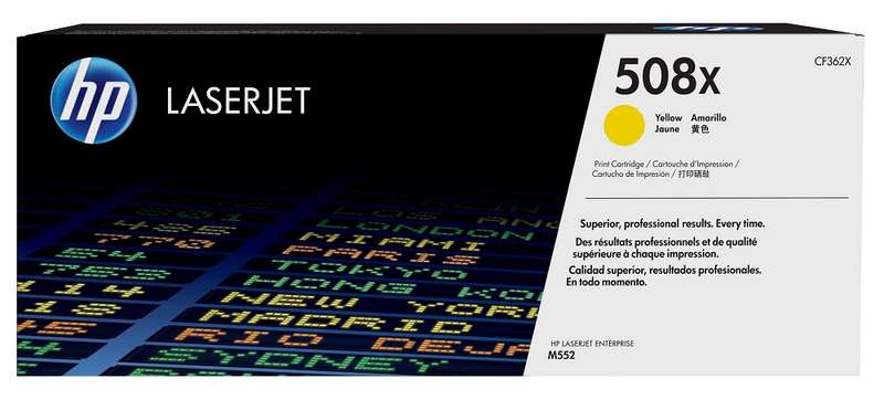 HP 508X High Yield Yellow Original LaserJet Toner Cartridge,9,500 pages