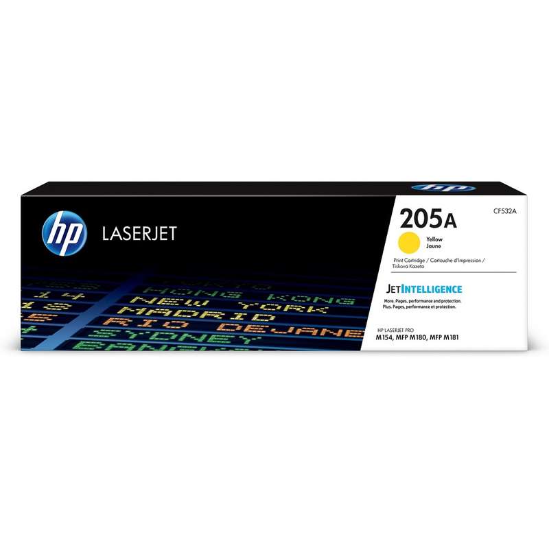 HP 205A Yellow Original LaserJet Toner Cartridge,900 pages