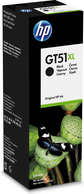 HP GT53 135ml Black Original Ink Bottle