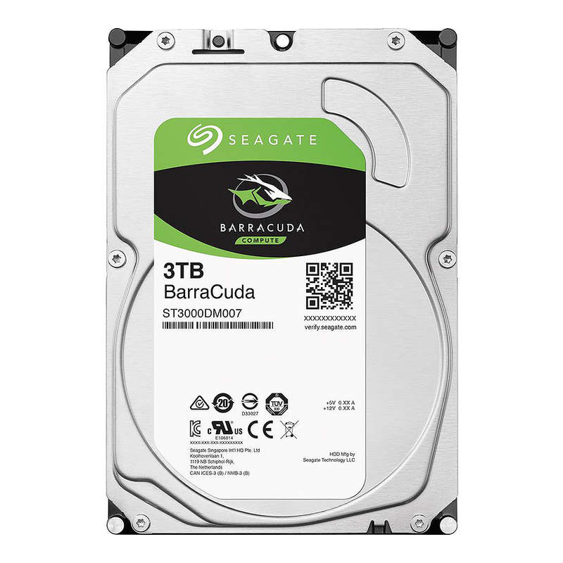 Seagate Barracuda ST3000DM007 3TB 3.5'' HDD Desktop Internal drives; SATA 6GB/s Interface; 220MB/...