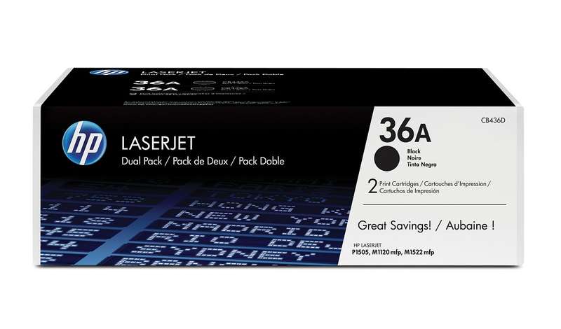 HP 36A Black Toner Cartridge Dual Pack