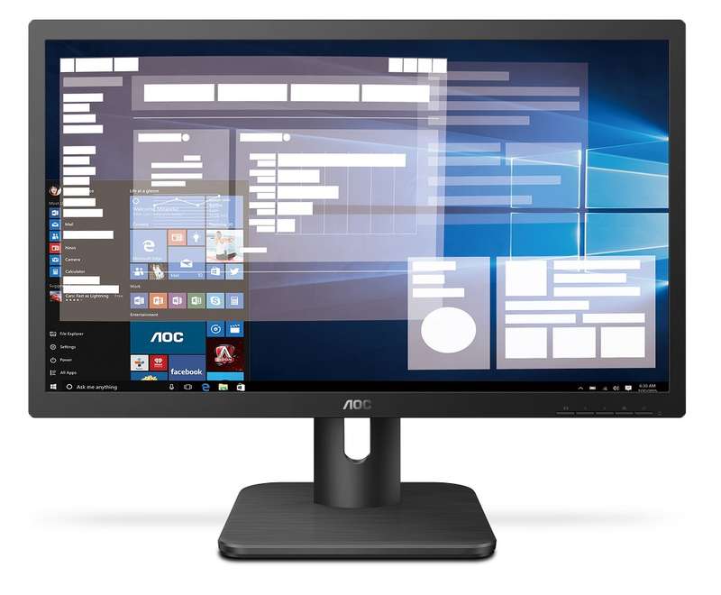 AOC 20E1H/73 Monitor|19.5 inch|TN HD+ 1600x900|HDMI|VGA|VESA|Flicker Free|Low Blue Mode|Internal ...