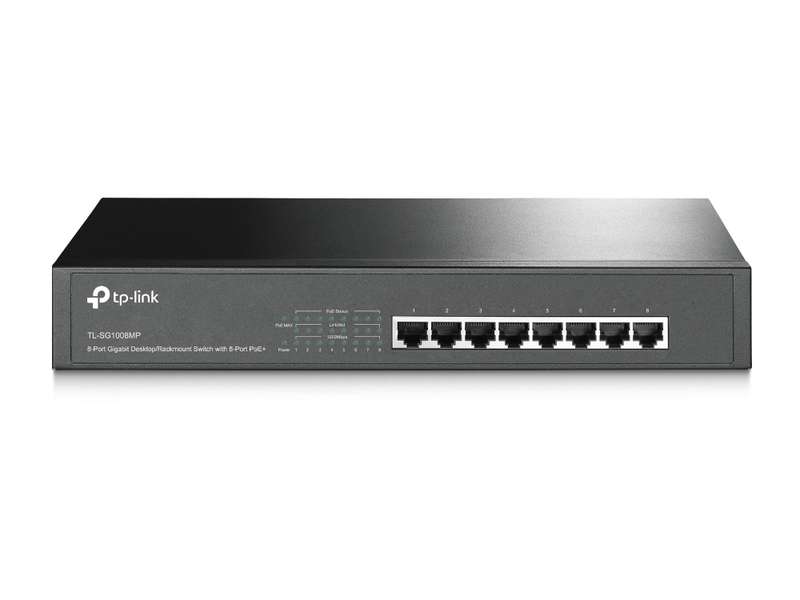 TP-Link 8 Port Gigabit Unmanaged Rackmount POE Switch