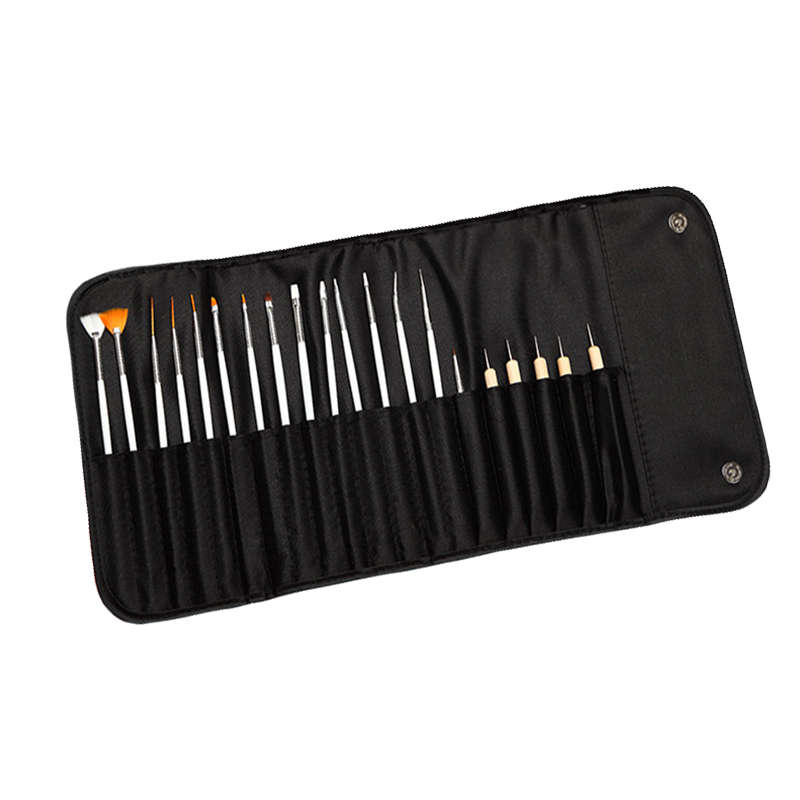 Nail Art Design Painting Detailing Brushes Dotter Tool Kit Set - 20 Pieces