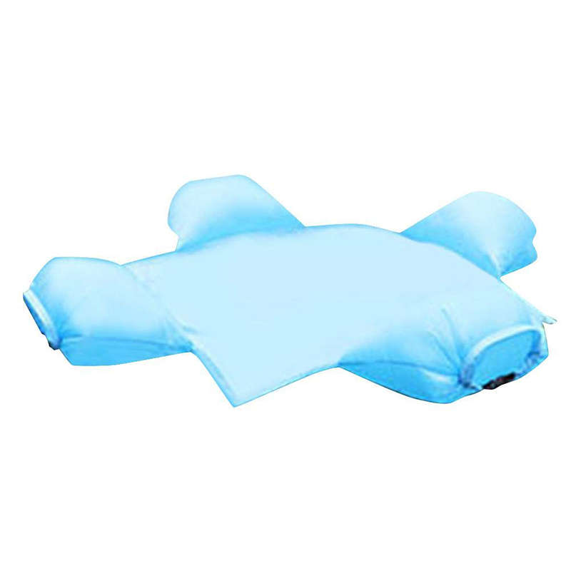DHAO-Outdoor Camping Mat With Pillow Moisture Inflatable Pad Air Sofa - Blue-Four
