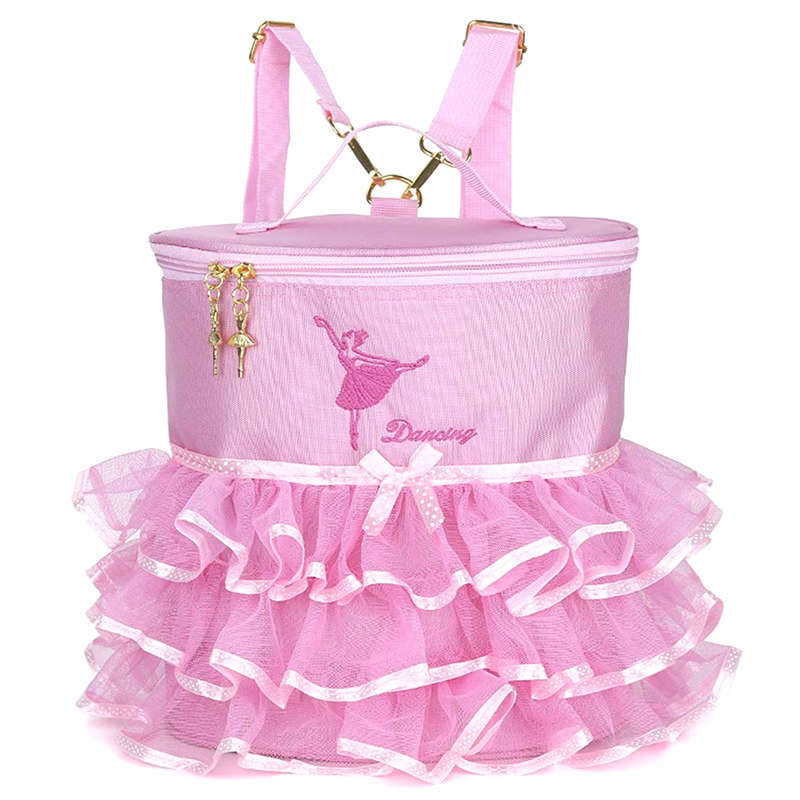 DHAO - Girl Kids Ballet Dance Backpack Tutu Lace Dress Shortage Bag