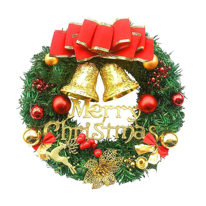 DHAO-Christmas Wreath For Door Windows Wall Decorations Garland - Multicolored-30 - S