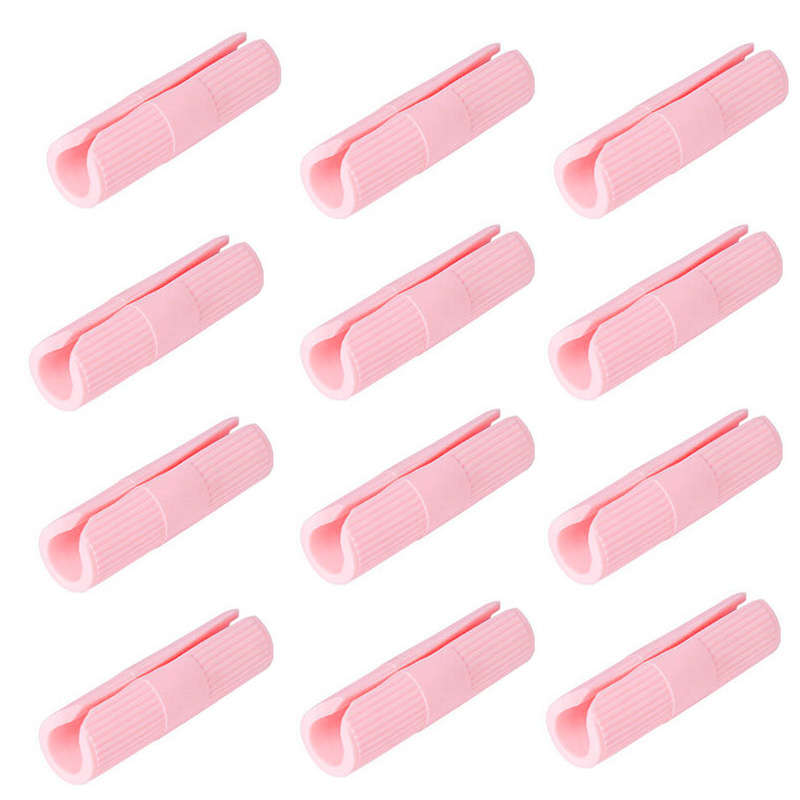 DHAO-Bed Sheet Fasteners 12 Pcs Bed Sheet Fixing Clip Grippers Holder - Pink