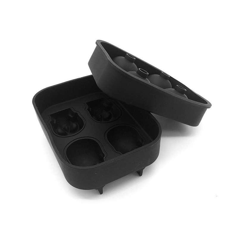 DHAO-3D Skull Flexible Silicone Ice Mold Flexible Cube Maker Tray
