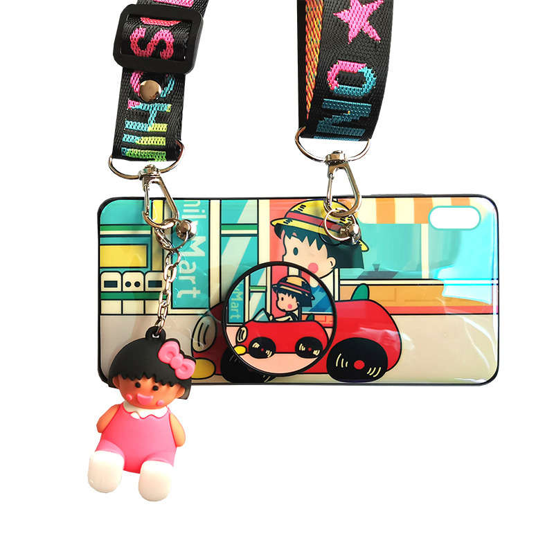 DHAO-Chibi Maruko-chan Cellphone Case With Lanyard - iPhone XS Max