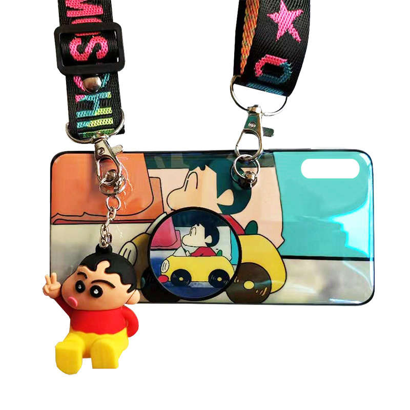 DHAO-Crayon Shin-chan Silicone Cellphone Case With Lanyard - Huawei P20