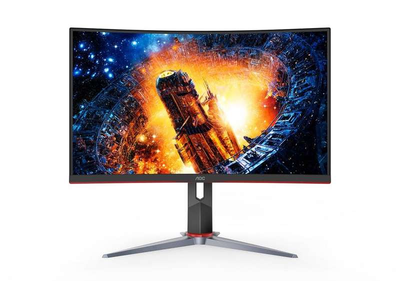 AOC CQ27G2 27" QHD 144Hz Curved Gaming Monitor - Black & Red
