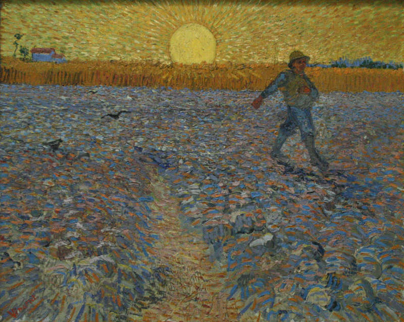 THE SOWER repro GOGH CUSTOM CANVAS PRINT 55 CM X 70 CM MF-PRC