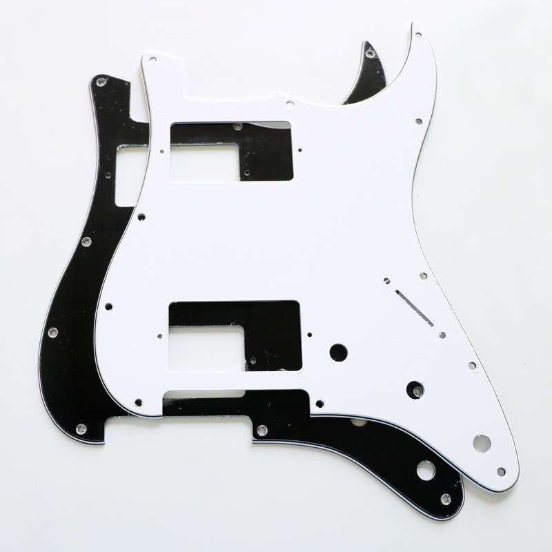 H/H White 3ply Strat Style Pickguard