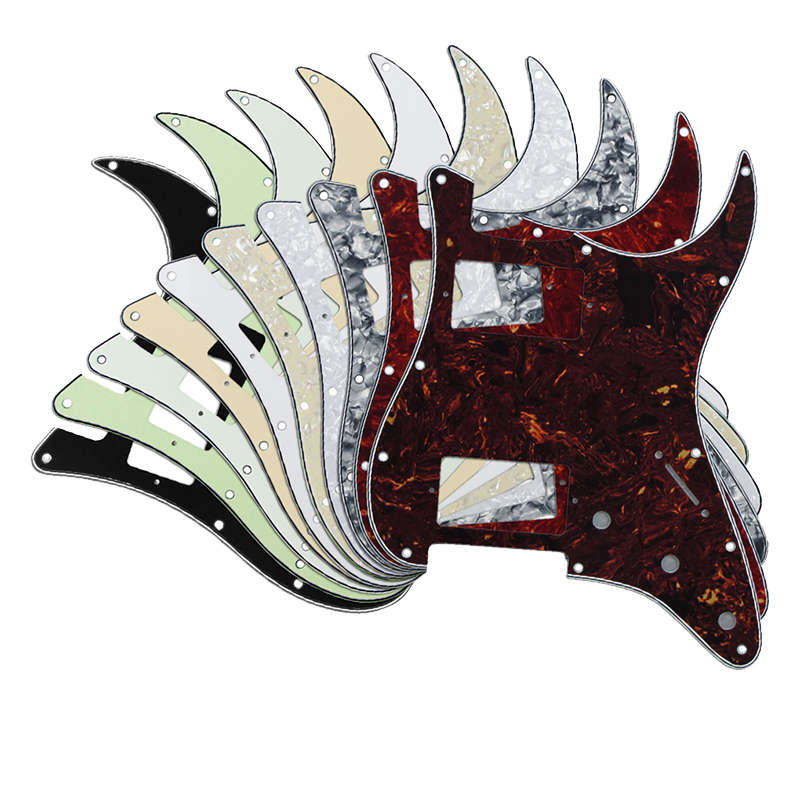 H/H White 3ply Strat Style Pickguard