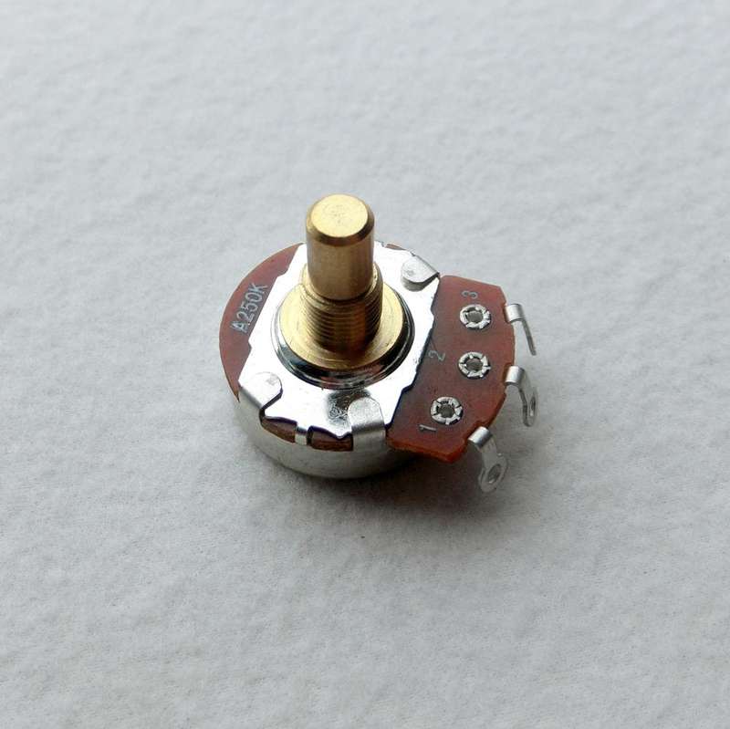 Karman Audio A250K 15mm Brass Shaft (solid) Full Size Potentiometer