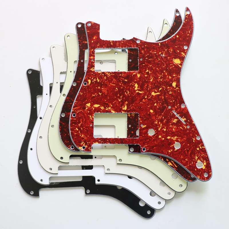H/H White 3ply Strat Style Pickguard