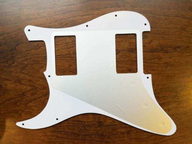 H/H White 3ply Strat Style Pickguard