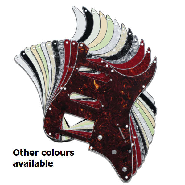 H/S/S Black 3ply Strat Style Pickguard