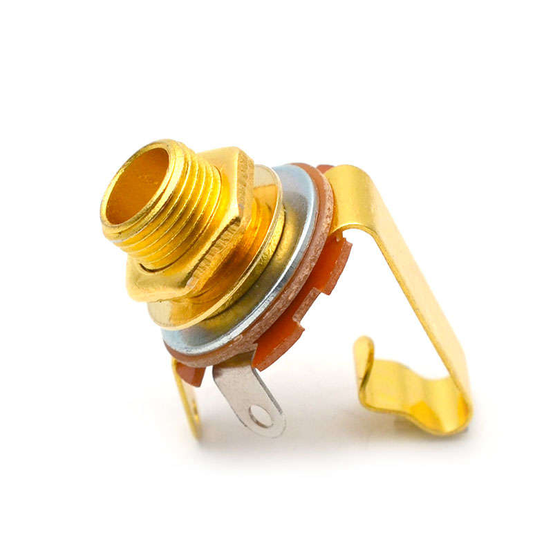 1/4'' (6.35mm) Mono Output Jack Socket Gold