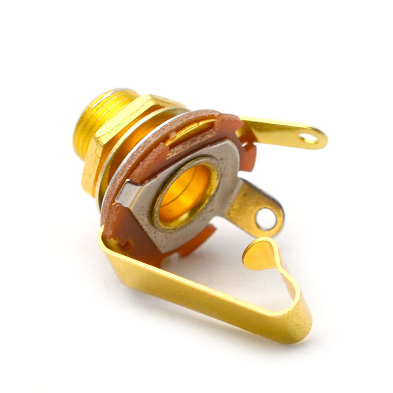 1/4'' (6.35mm) Mono Output Jack Socket Gold