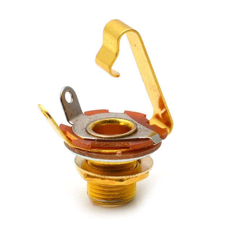 1/4'' (6.35mm) Mono Output Jack Socket Gold