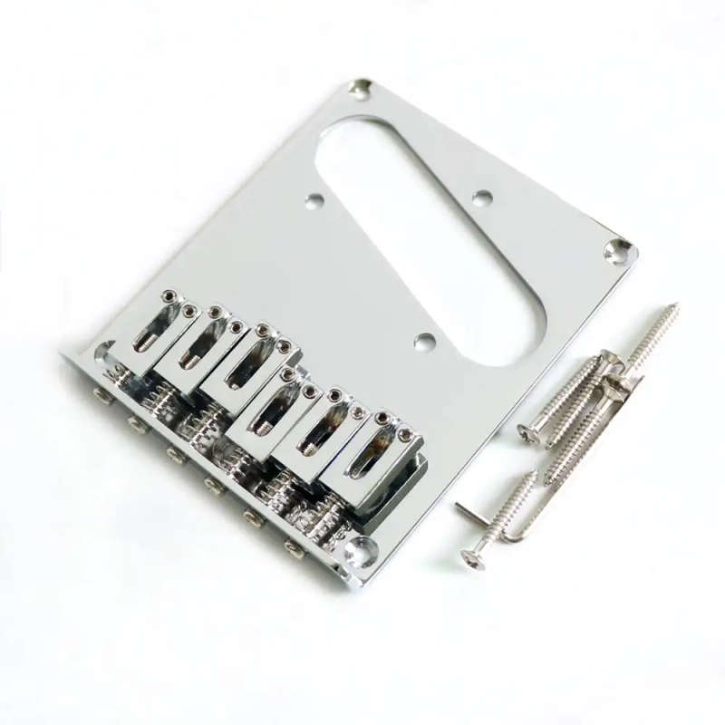 Telecaster Modern Bridge 54mm string spacing, 80mm x 98mm base  Chrome