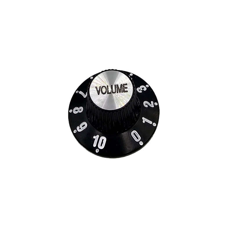 Black Witch Hat Fender style replacement knob single - Volume