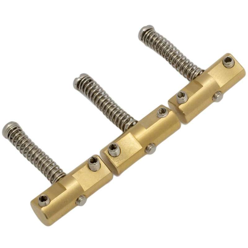 Telecaster 3 Compensated Brass Saddles Set with Screws and Springs