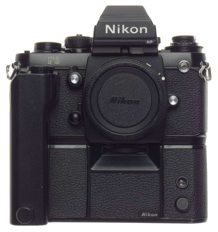 Nikon Black F3 HP SLR 35mm motorised body film camera clean condition - Nikon
