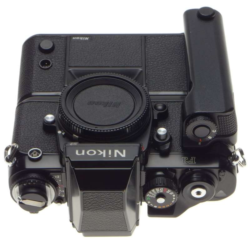 Nikon Black F3 HP SLR 35mm motorised body film camera clean condition - Nikon