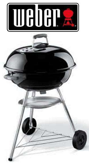 Weber 47cm Compact Kettle Grill Black (1221004) - Weber