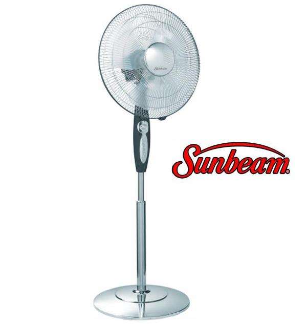 Sunbeam 40cm Chrome Pedestal Fan (SUN0015A) - NW-SUM