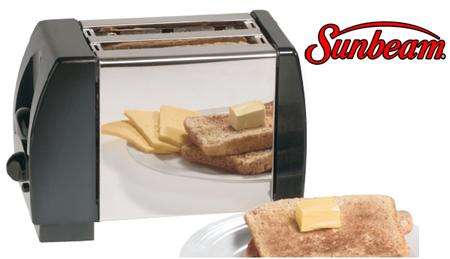 Sunbeam Deluxe Black and Stainless Steel Toaster (SST-100/A) - NW Appliances