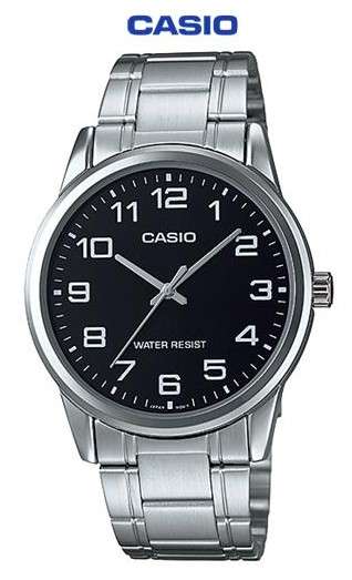 Casio Mens Analog Stainless Steel Wrist Watch (MTP-V001D-1BUDF) - Casio