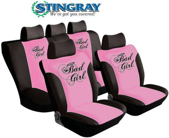 Stingray Bad Girl Seat Covers Black/Pink (ZCBGSC01BKPI) - Stingray