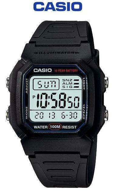 Casio Illuminator Resin Band Watch (W-800H-1AVDF) - Casio