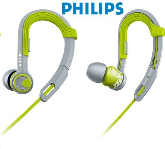 Philips ActionFit Sports In-Ear Closed-Back Earhook Headphones Lime (SHQ3300LF) - ACT