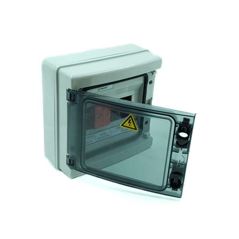 SJ091 Protection - AC  Distribution Box .Populated with 2 Pole Surge Protector.CB/EL