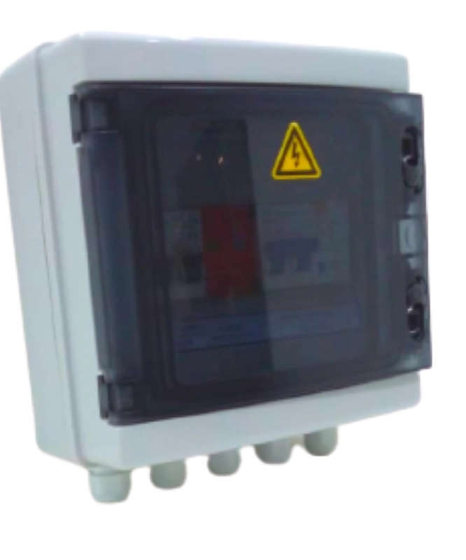SJ091 Protection - AC  Distribution Box .Populated with 2 Pole Surge Protector.CB/EL
