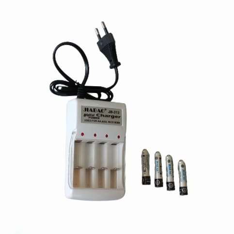 EA027E - Universal 4 Channel Ni - Cd Battery Charger. Includes 4 x AAA Rechargeable Ni-Cd Batteries
