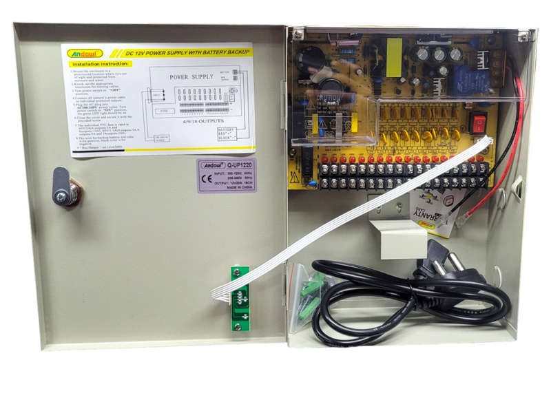 SA499- ADL  Inverter UPS Back-up Power Supply 12V DC 20Amp 8 Channel. Input 220Volt AC