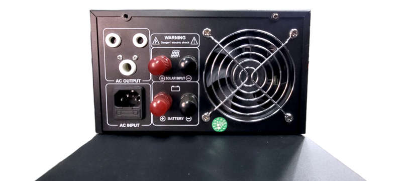 SD050 - Loadshed Kit. Ecotek 12V 1000W PureSW Inverter, 1x Li-ion 12V 100Ah Batt, Black Cabinet.
